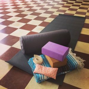 Yoga Mat and Props used in Restorative Yoga at Casco Yoga Panama, Casco Viejo
