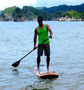 Co-founder Edwin Davis on Paddle Board